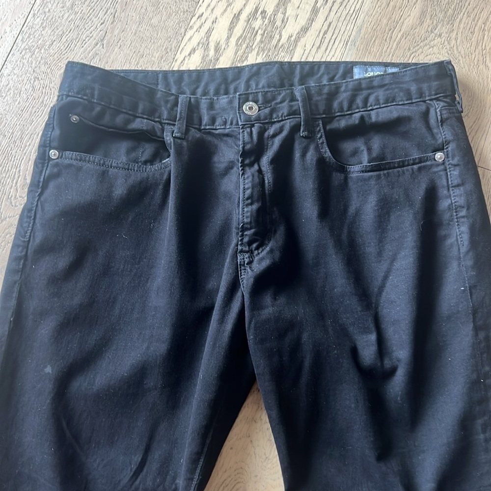 Bonobos Italian brushed 5 pocket black pants/jeans. Size 36/32 slim. Super soft. - Picture 6 of 10